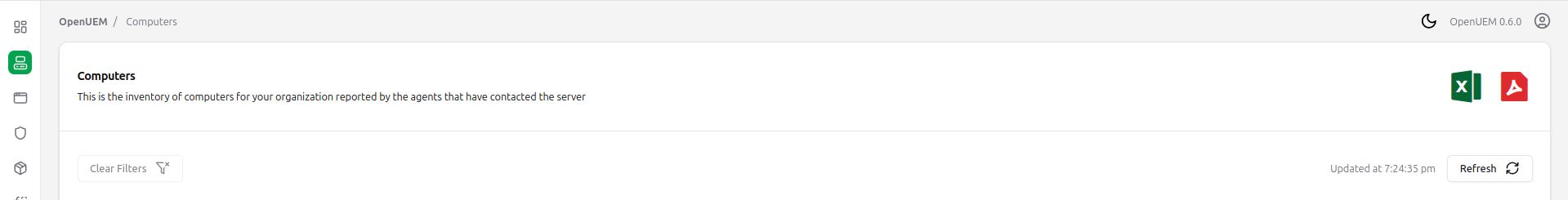 Computers report button
