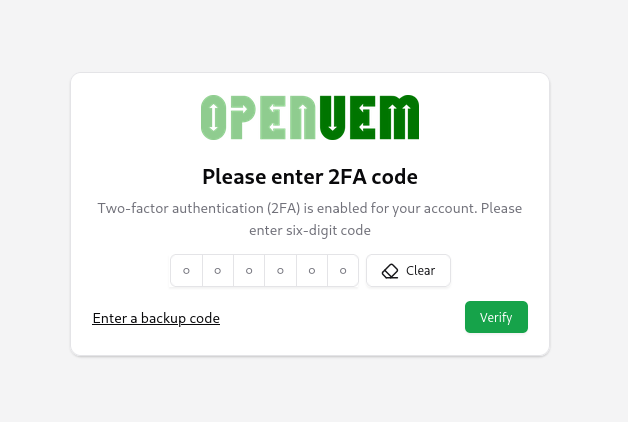 Enter 2FA