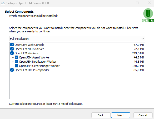 Select components