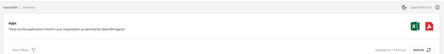 Software report button